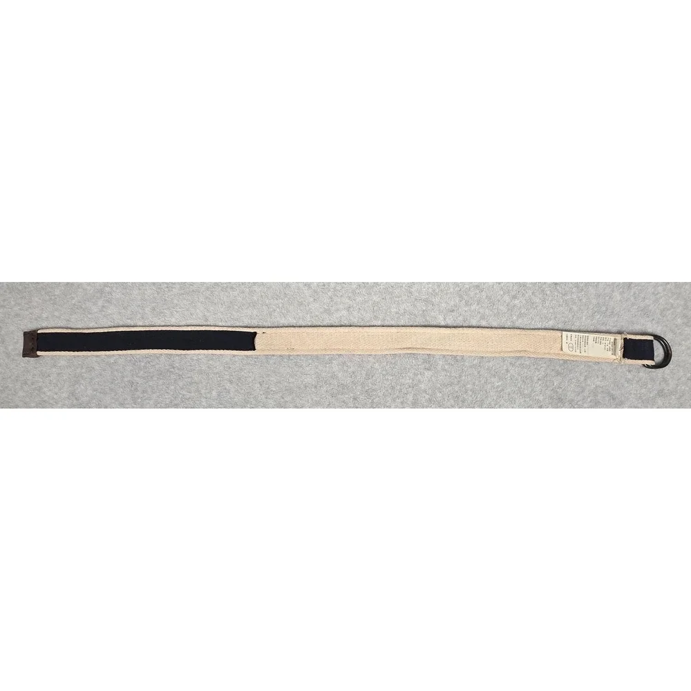 Abercrombie & Fitch D-ring Belt Canvas Belt Womens Size 12 Navy Beige Ring‎